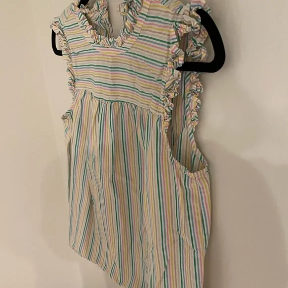 JCrew Striped Ruffled Top - Picture 2 of 4